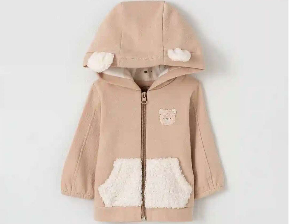 سوئیشرت نوزادی طرح خرس کارامل نیلی nili