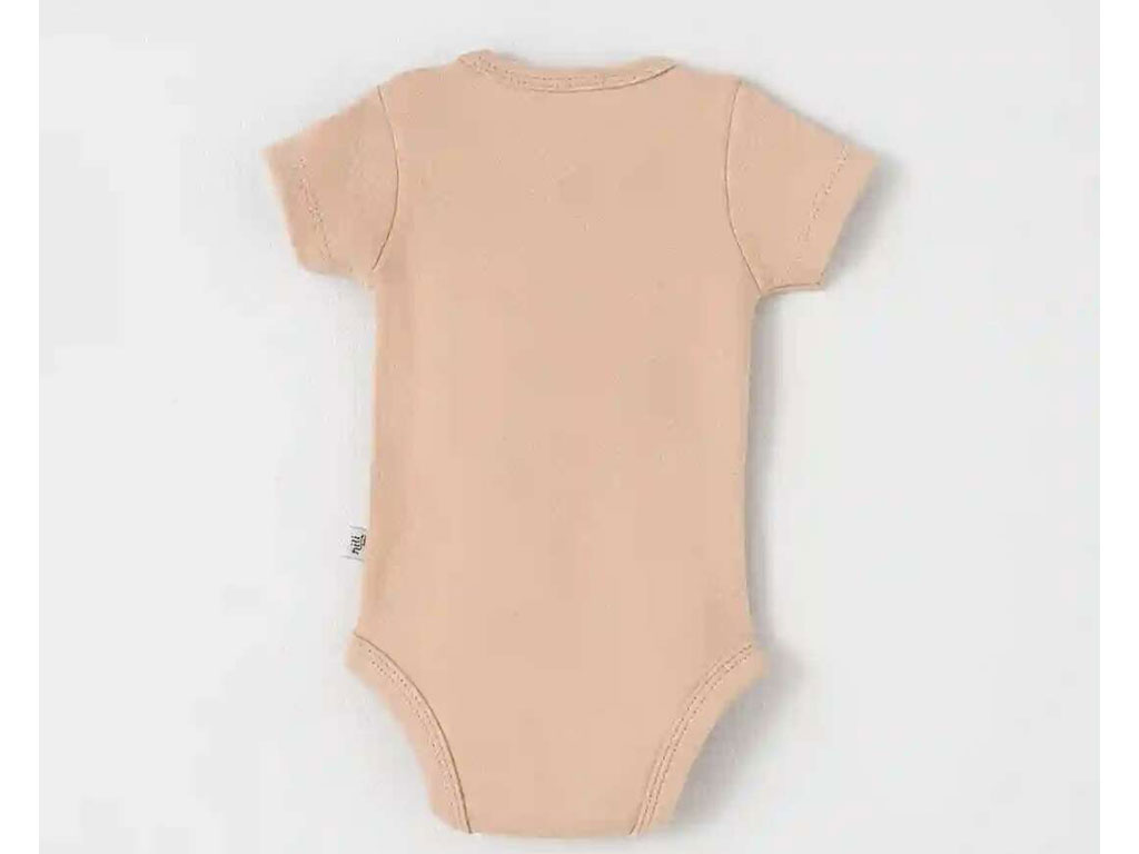 بادی آستین کوتاه نوزادی طرح خرس کارامل نیلی nili