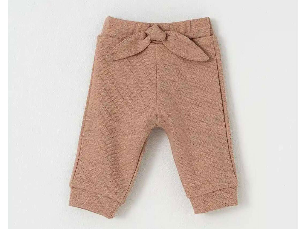 شلوار نوزادی دخترانه رنگ نسکافه ای طرح رافائلا نیلی nili