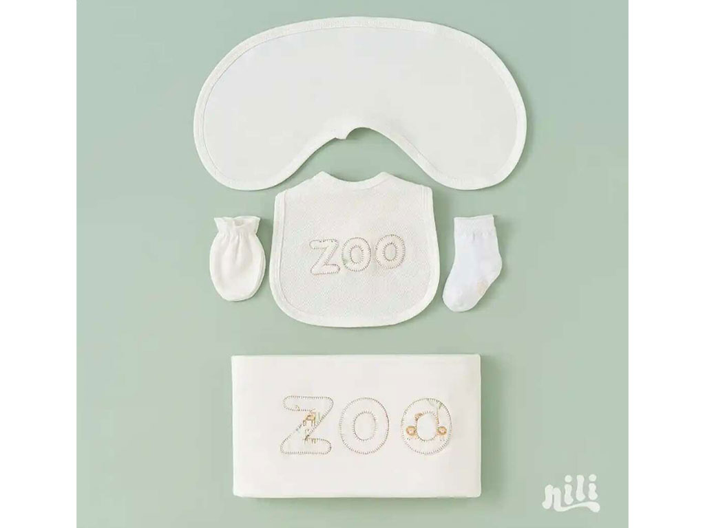 ست بیمارستانی 13 تکه نوزادی طرح جنگل نیلی NILI