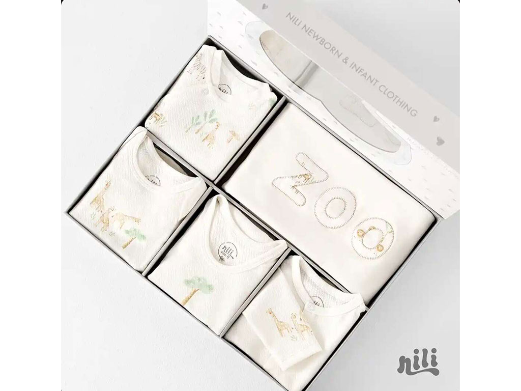 ست بیمارستانی 13 تکه نوزادی طرح جنگل نیلی NILI