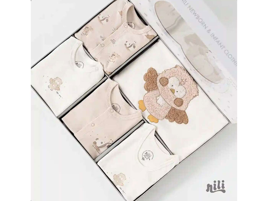 ست بیمارستانی 13 تکه نوزادی طرح جغد کوچولو نیلی NILI