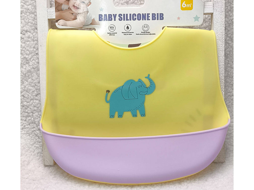 پیشبند کاسه ای سیلیکونی نوزادی طرح دار فانتزی