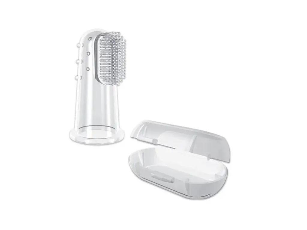 مسواک انگشتی نوزادی سیلیکونی قابدار یومامی umomy