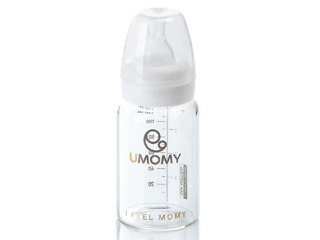 شیشه شیر پیرکس 120 میلی لیتر 12-6 ماه جریان دو قطره یومامی umomy