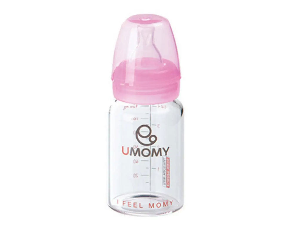 شیشه شیر پیرکس 120 میلی لیتر 12-6 ماه جریان دو قطره یومامی umomy