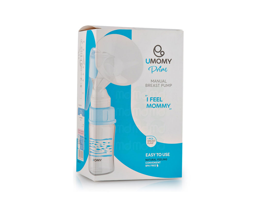 شیردوش دستی پمپی همراه با شیشه برند یومامی umomy