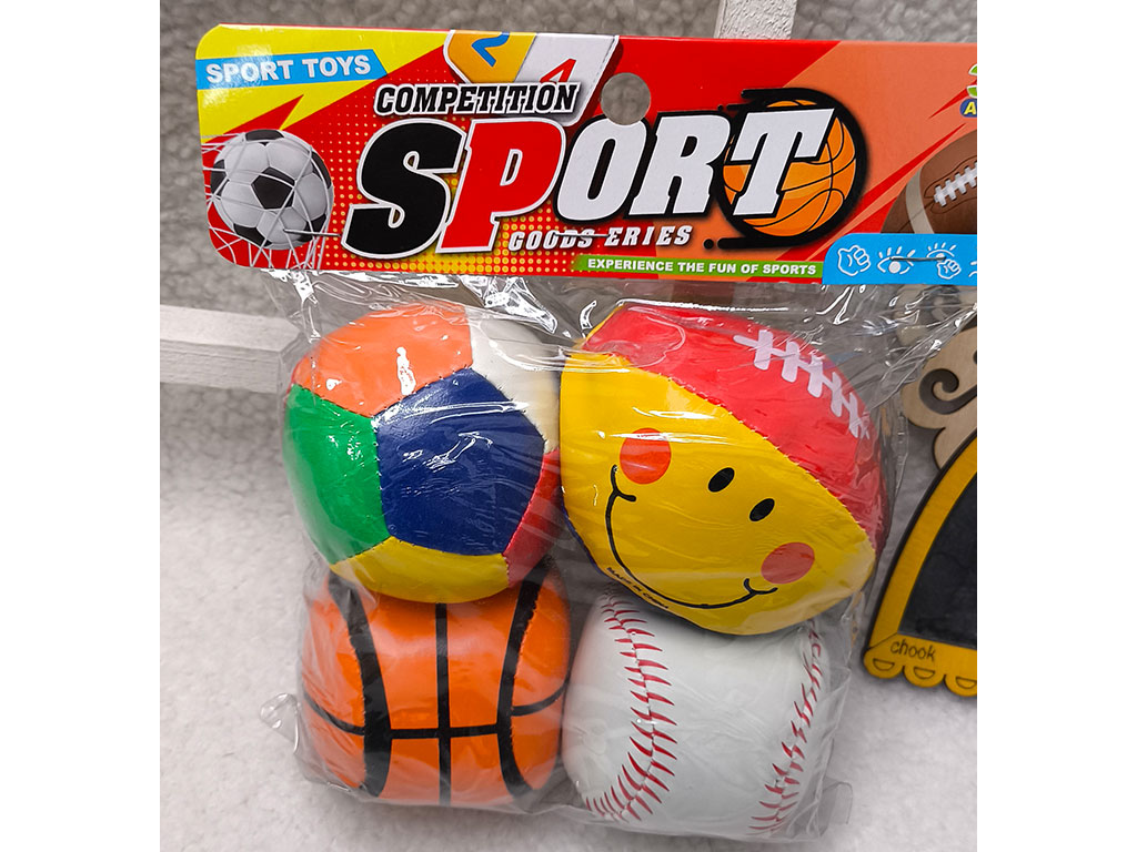 توپ نرم آپارتمانی 4 عددی طرح توپ های ورزشی