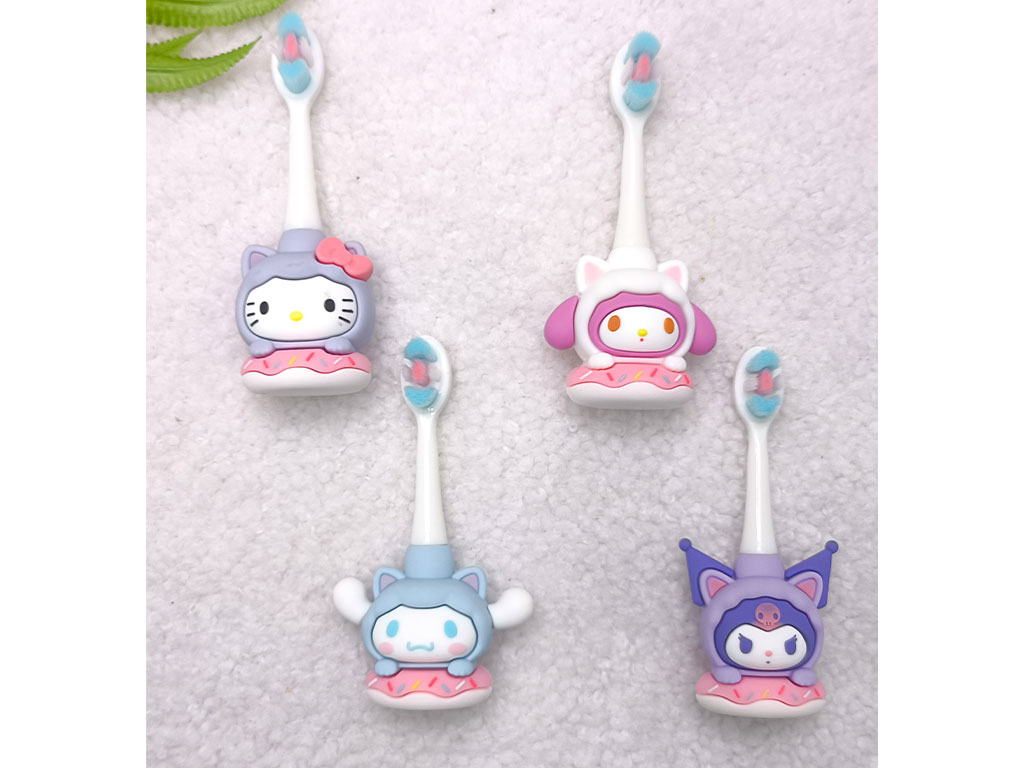 مسواک سیلیکونی عروسکی کودک دارای قاب طرح کرومی