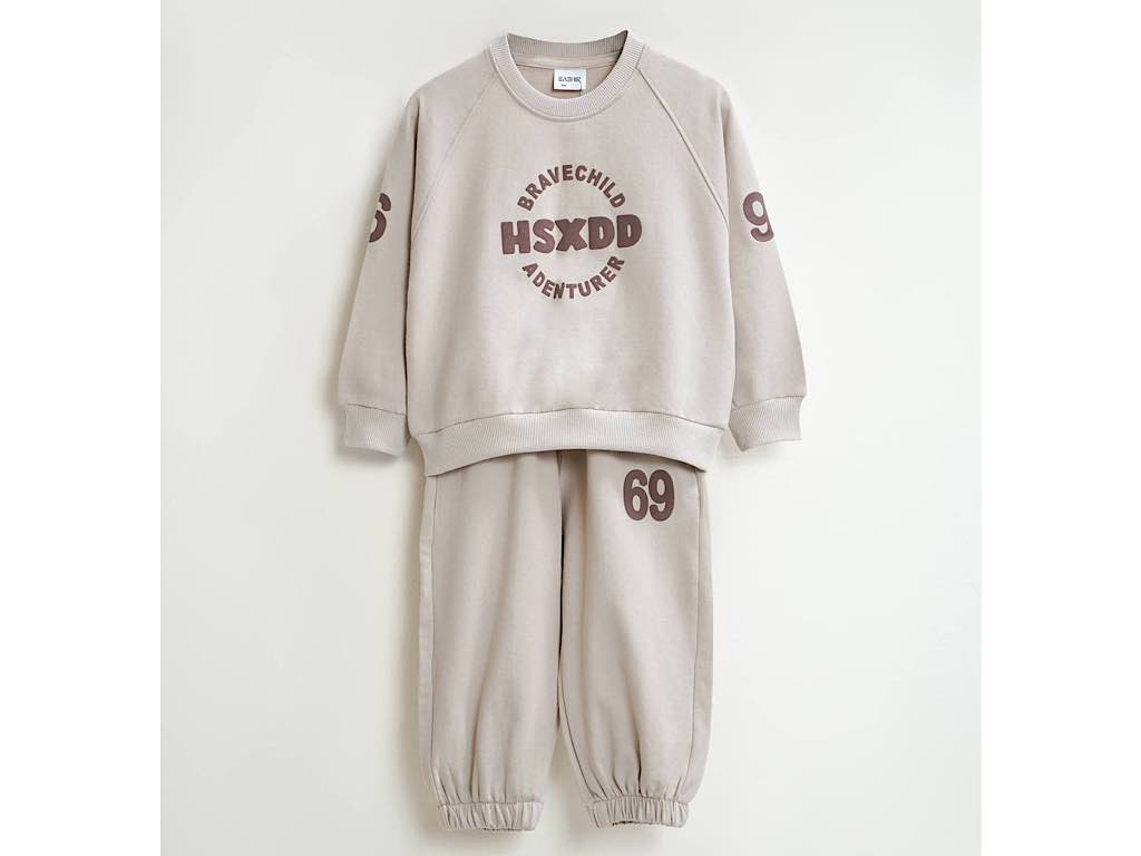 ست بلوز و شلوار دورس نوزاد و کودک رنگ کرم بشیر