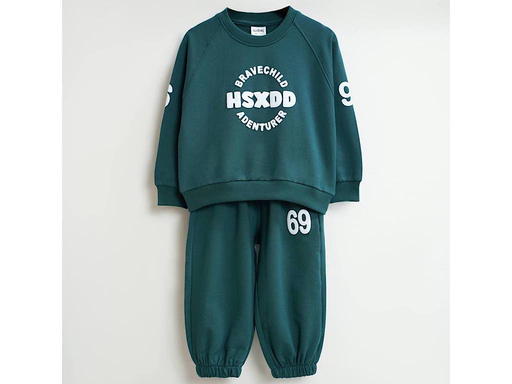 ست بلوز و شلوار دورس نوزاد و کودک رنگ سبز کله غازی بشیر