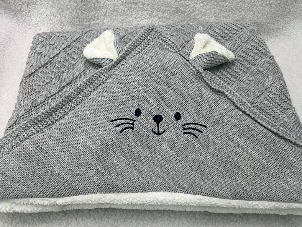 پتو کلاهدار بافت داخل خزدار طرح موش