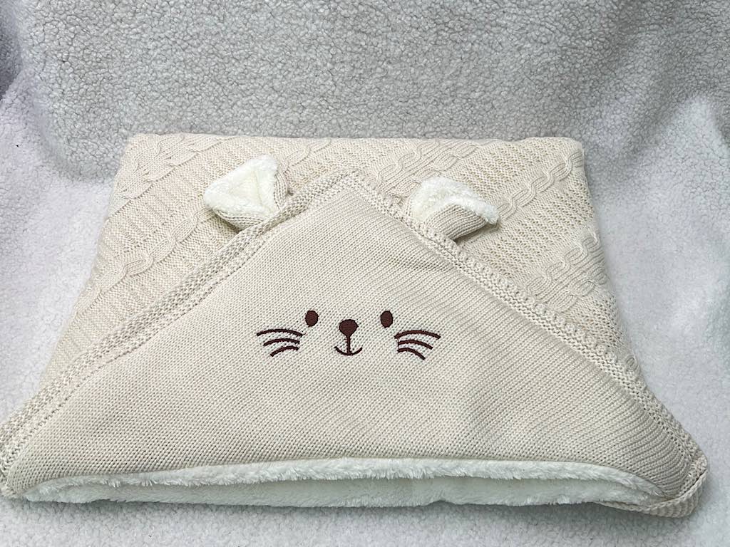 پتو کلاهدار بافت داخل خزدار طرح موش