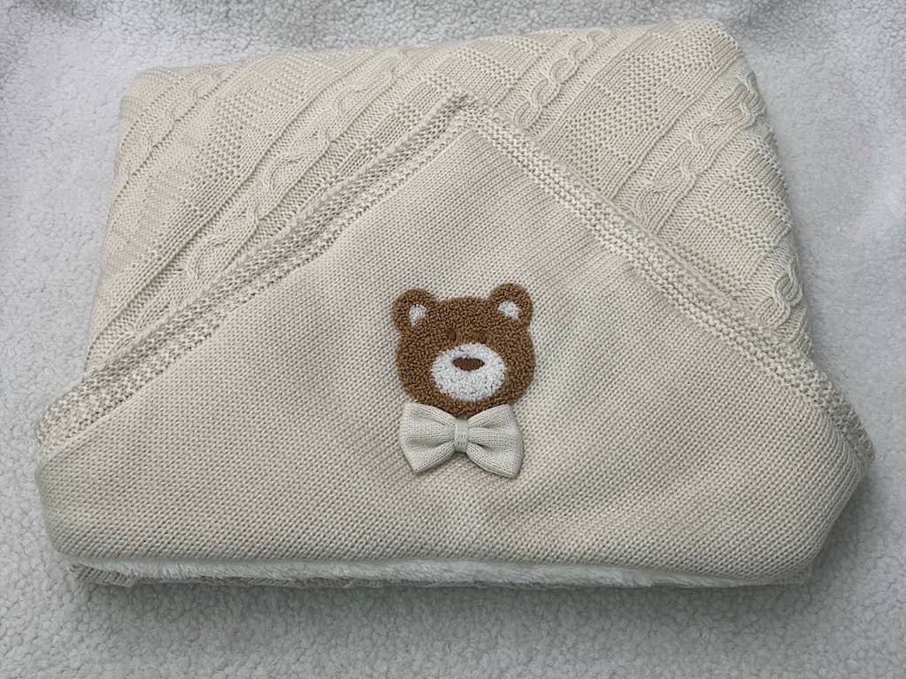 پتو کلاهدار بافت داخل خزدار تدی