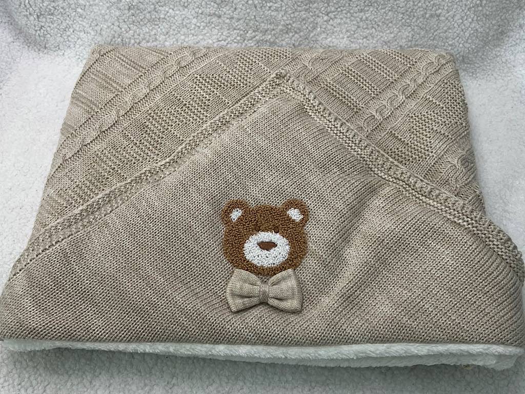 پتو کلاهدار بافت داخل خزدار تدی