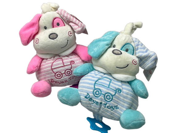 عروسک موزیکال طرح سگ راه راه مدل نخ کش موزیکال دایان Dayan