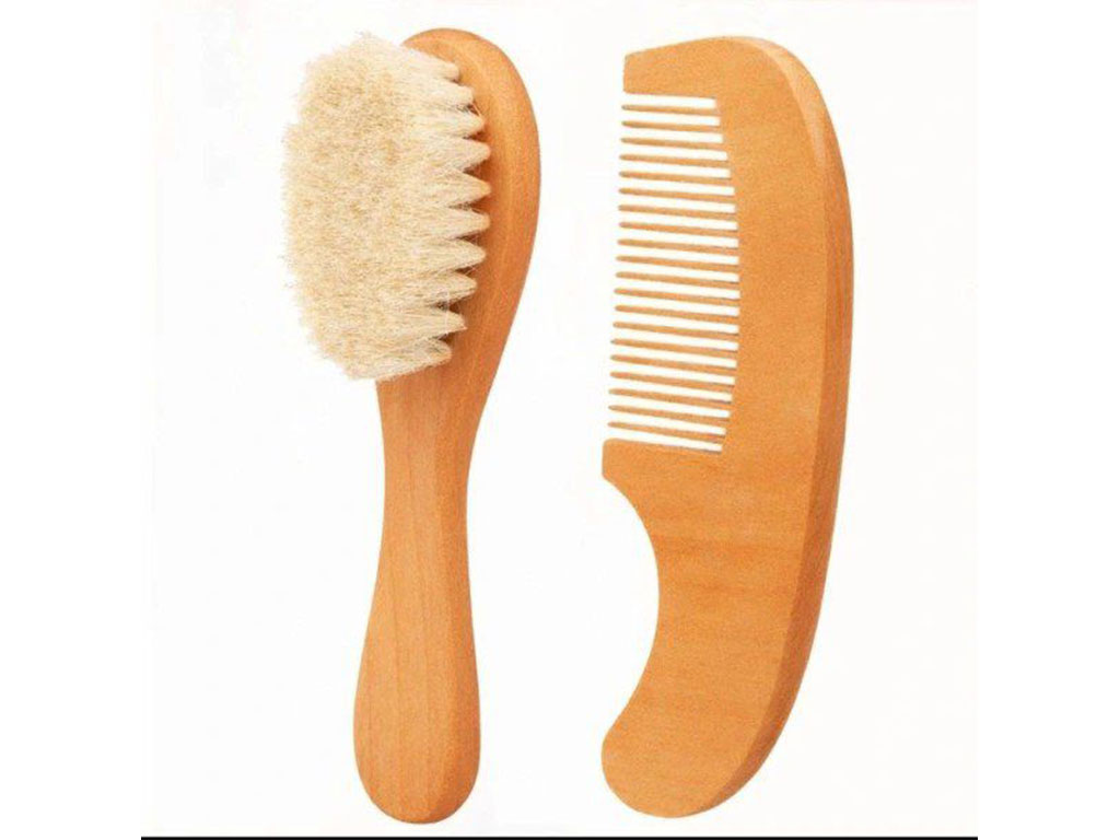 ست شانه و برس چوبی نوزادی only baby