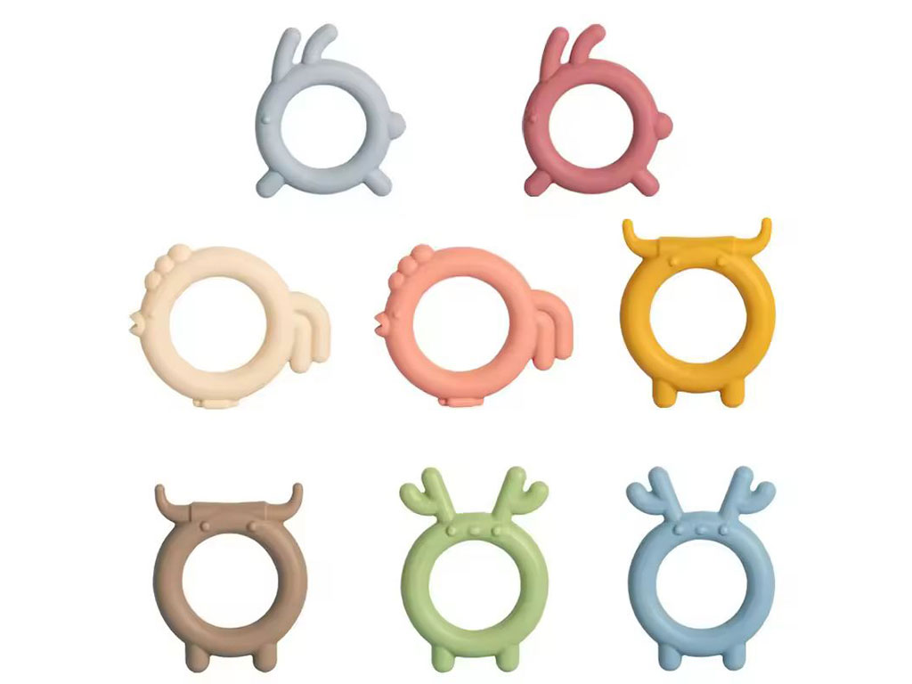 دندانگیر سیلیکونی طرح حیوانات