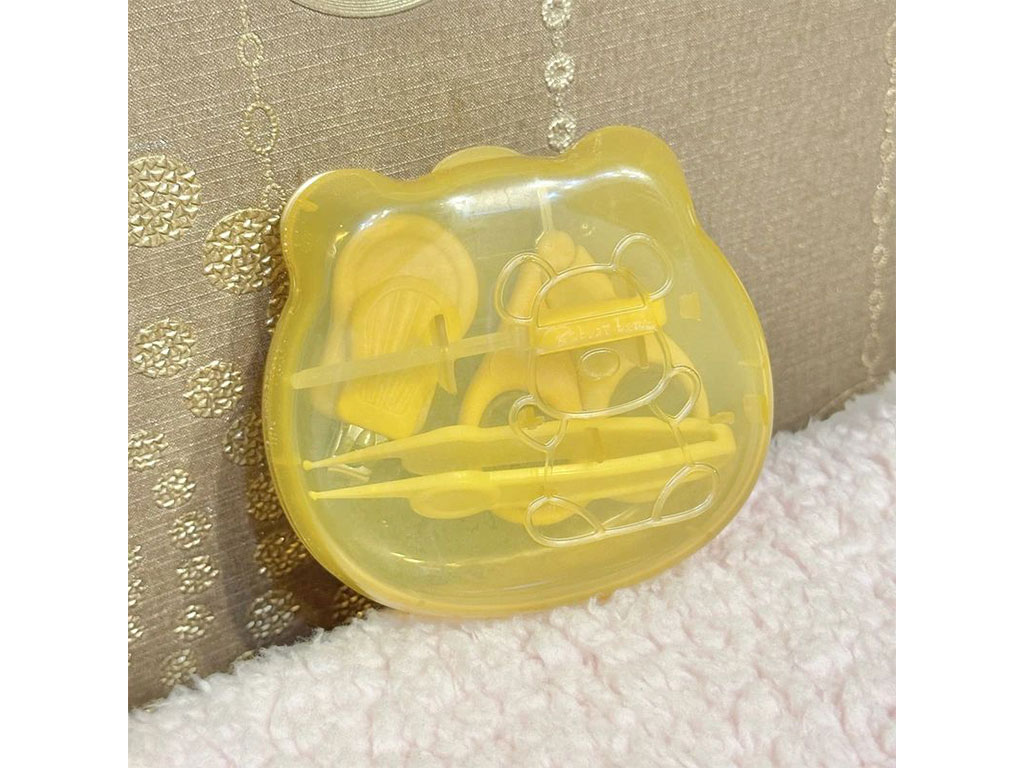 ست ناخن گیر نوزادی قاب دار طرح خرس هی اور شی