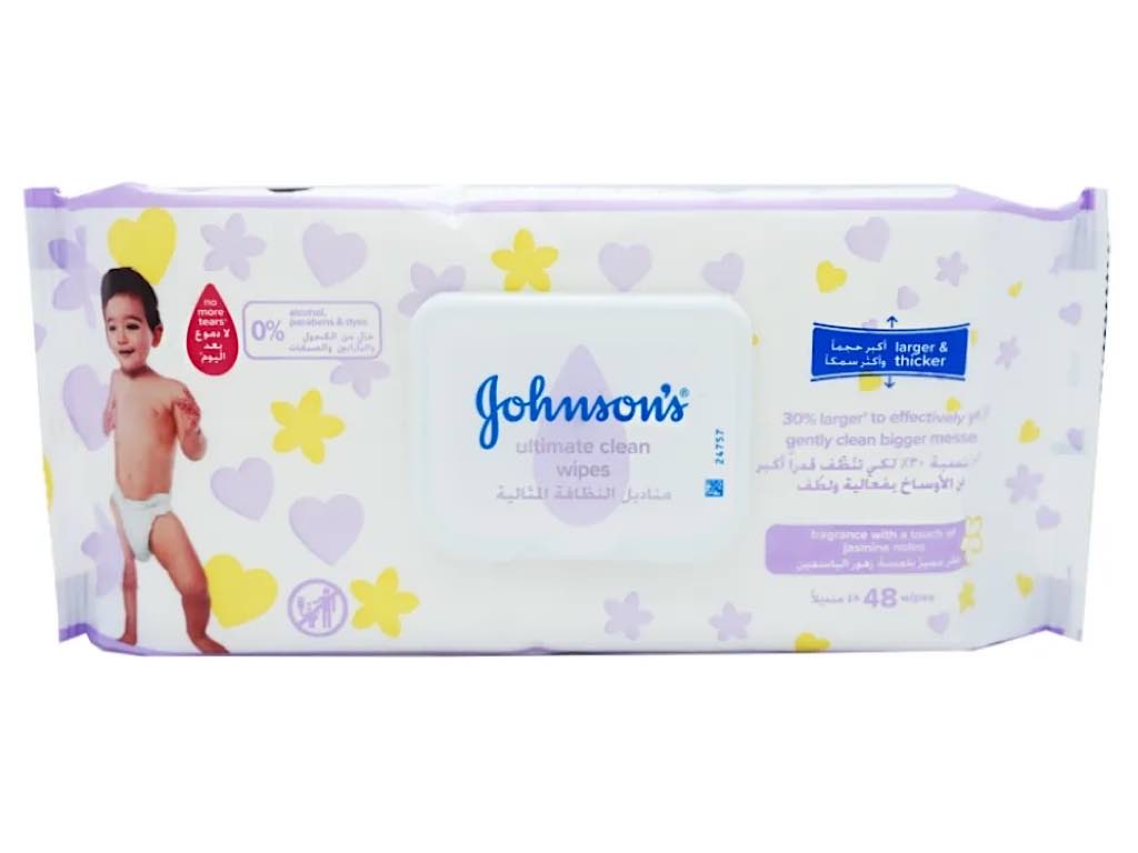 دستمال مرطوب نوزادی 48 عددی جانسون johnsons