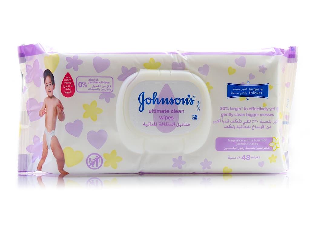 دستمال مرطوب نوزادی 72عددی جانسون johnsons