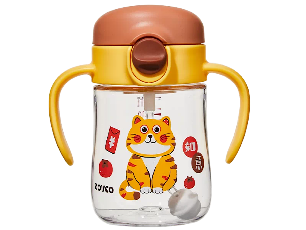 لیوان نی دار و دکمه ای نوزادی آنتی کولیک  240ML رووکو rovco