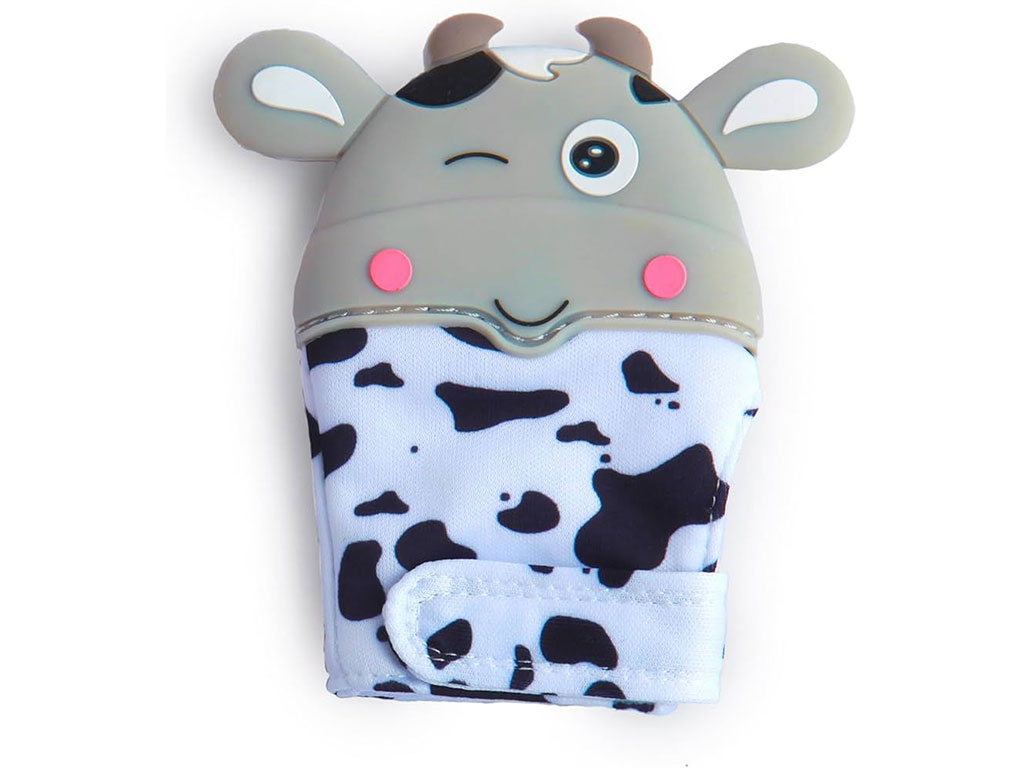 دستکش دندانگیردار نوزادی طرح گاو