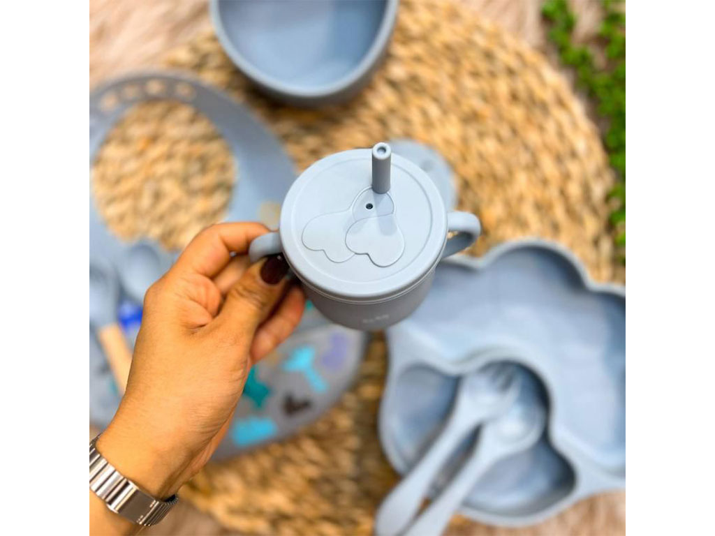 ست ظرف غذا سیلیکونی 9 تکه طرح پنجه