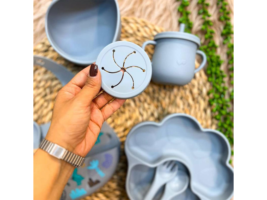 ست ظرف غذا سیلیکونی 9 تکه طرح پنجه