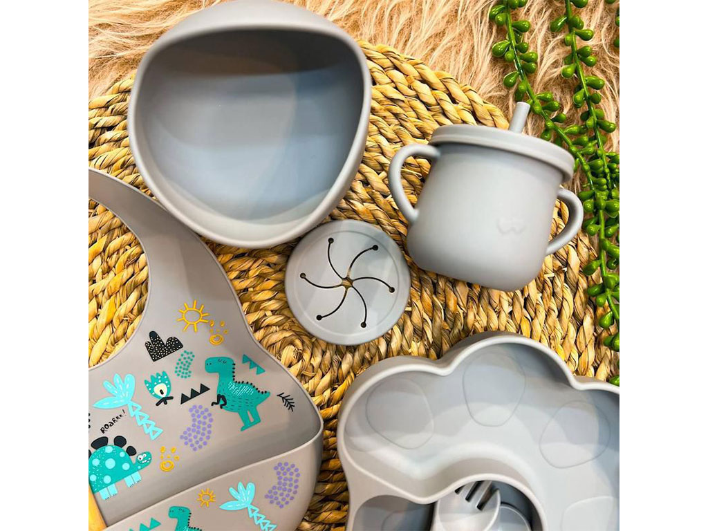 ست ظرف غذا سیلیکونی 9 تکه طرح پنجه