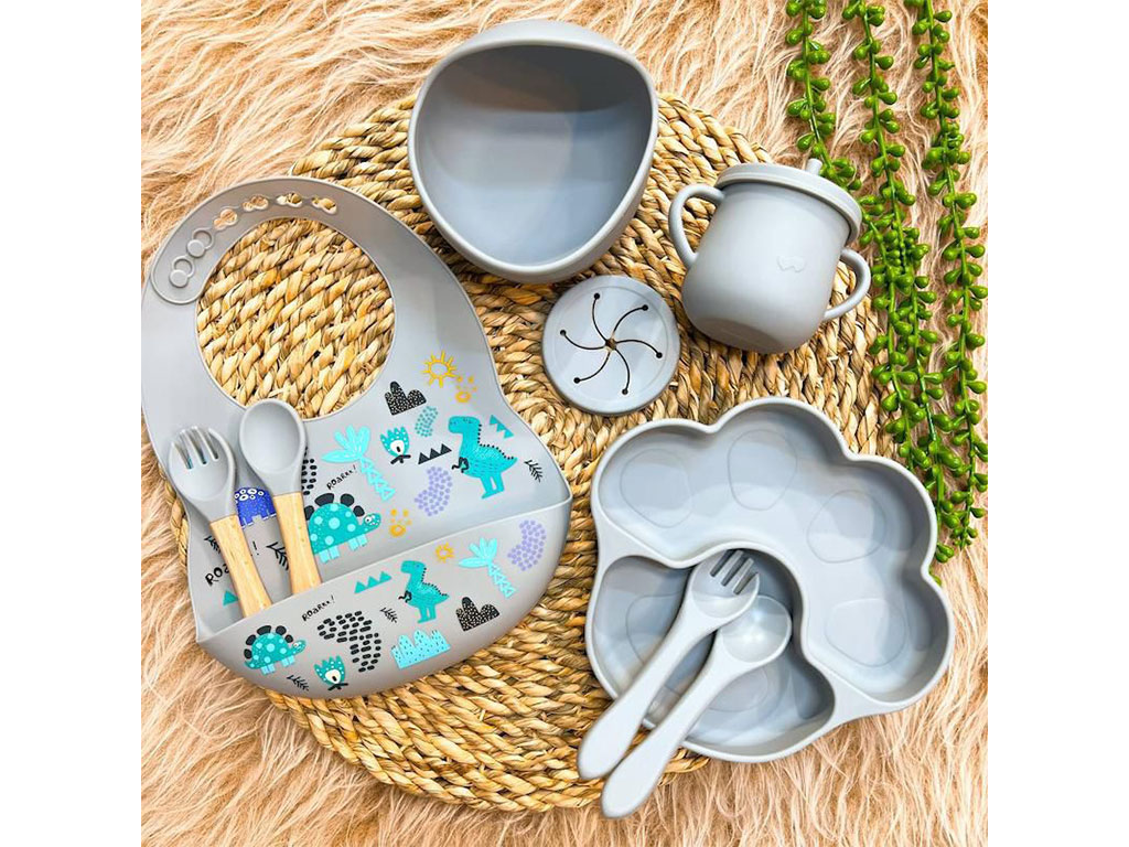 ست ظرف غذا سیلیکونی 9 تکه طرح پنجه