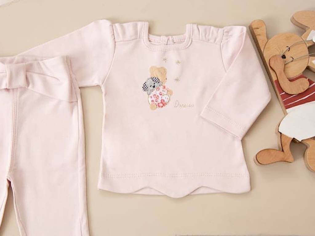 بلوز  آستین بلند نوزادی دخترانه طرح violet دانالو Danaloo