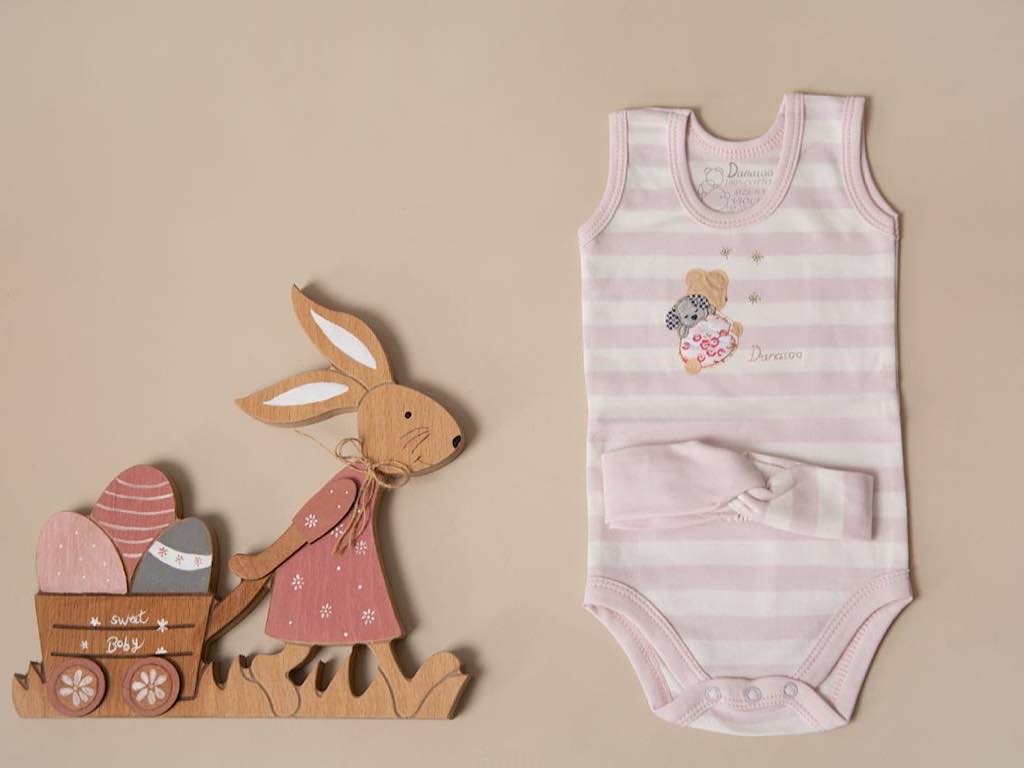 بادی رکابی  نوزادی دخترانه طرح violet دانالو Danaloo