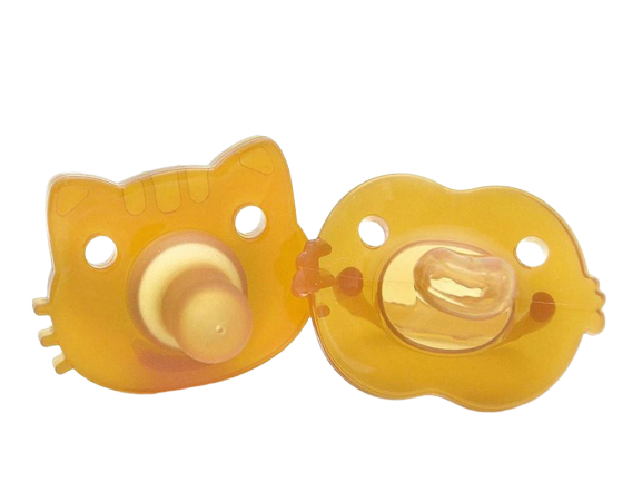 پستانک دو عددی نوزادی به همراه زنجیر و قاب طرح هی اور شی