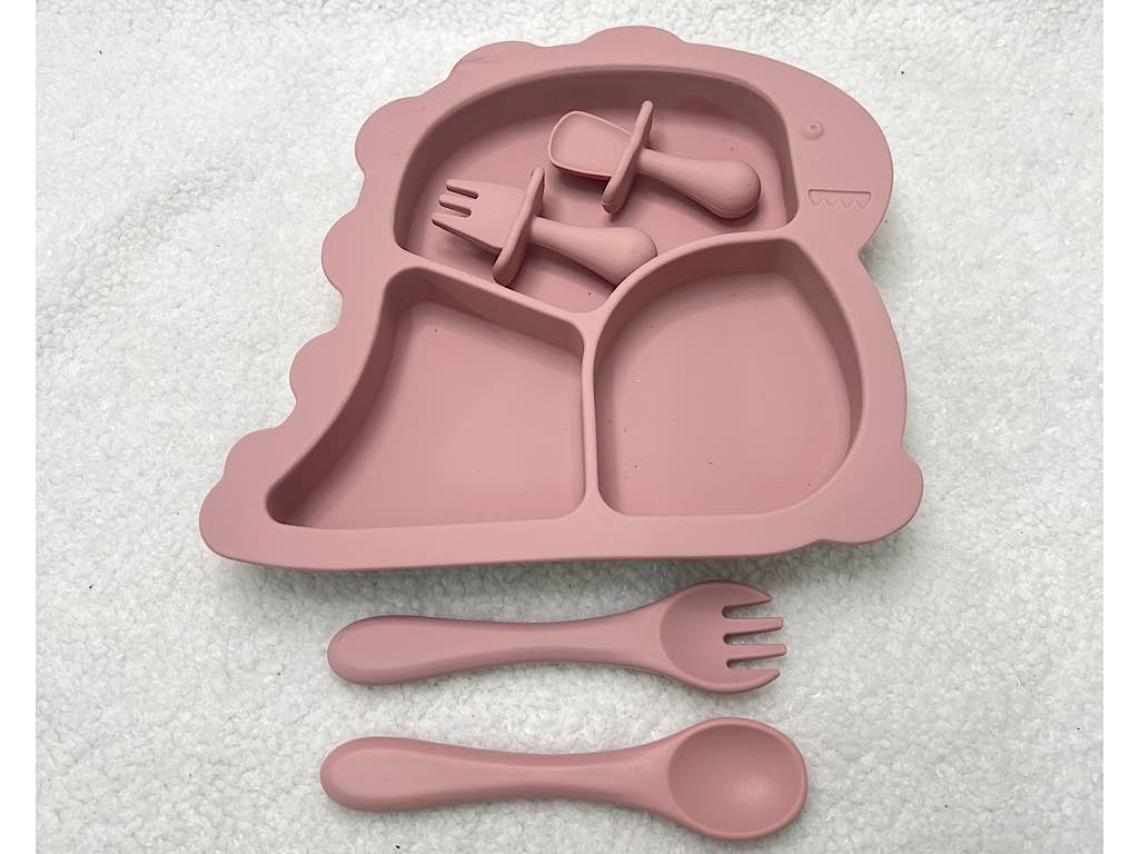 ست ظرف غذا سیلیکونی 9 تکه طرح دایناسور