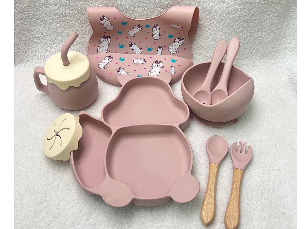 ست ظرف غذا سیلیکونی 9 تکه طرح سنجاب