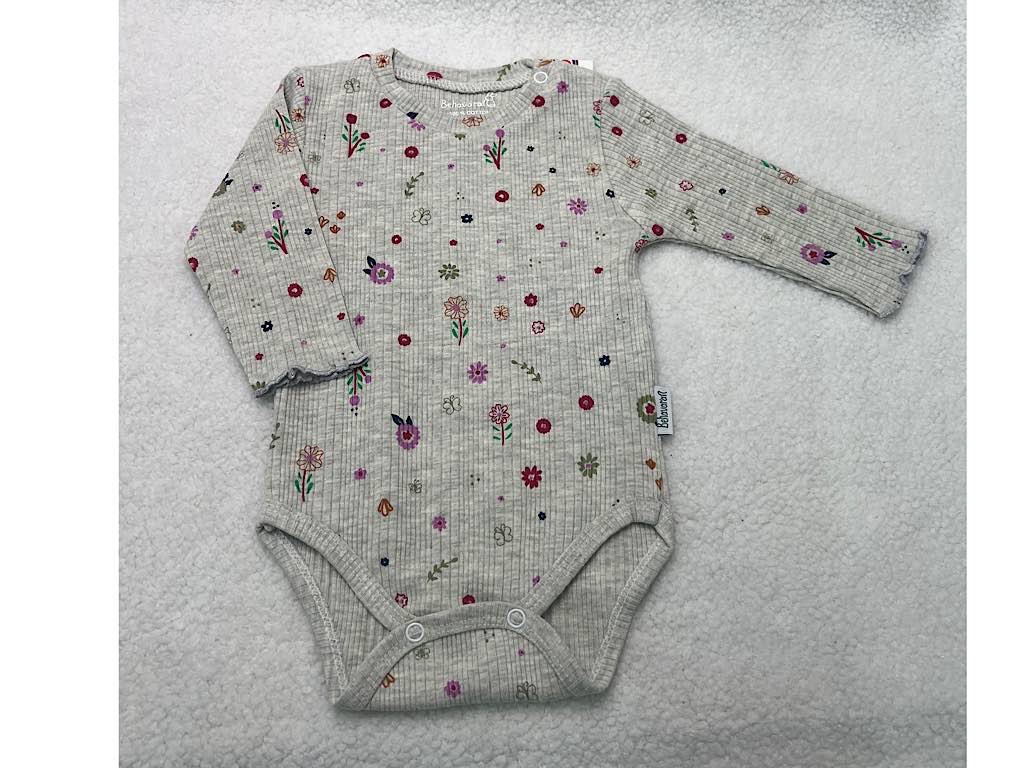 بادی آستین بلند نوزادی دخترانه طرح چیچک به آوران behavaran