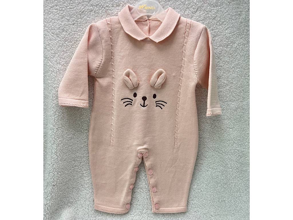 سرهمی ریز بافت نوزادی صورتی رنگ طرح موش