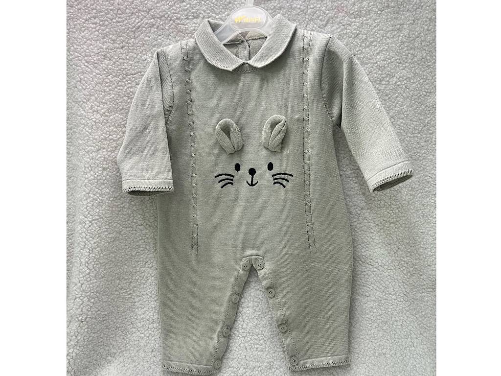 سرهمی ریز بافت نوزادی طوسی رنگ طرح موش