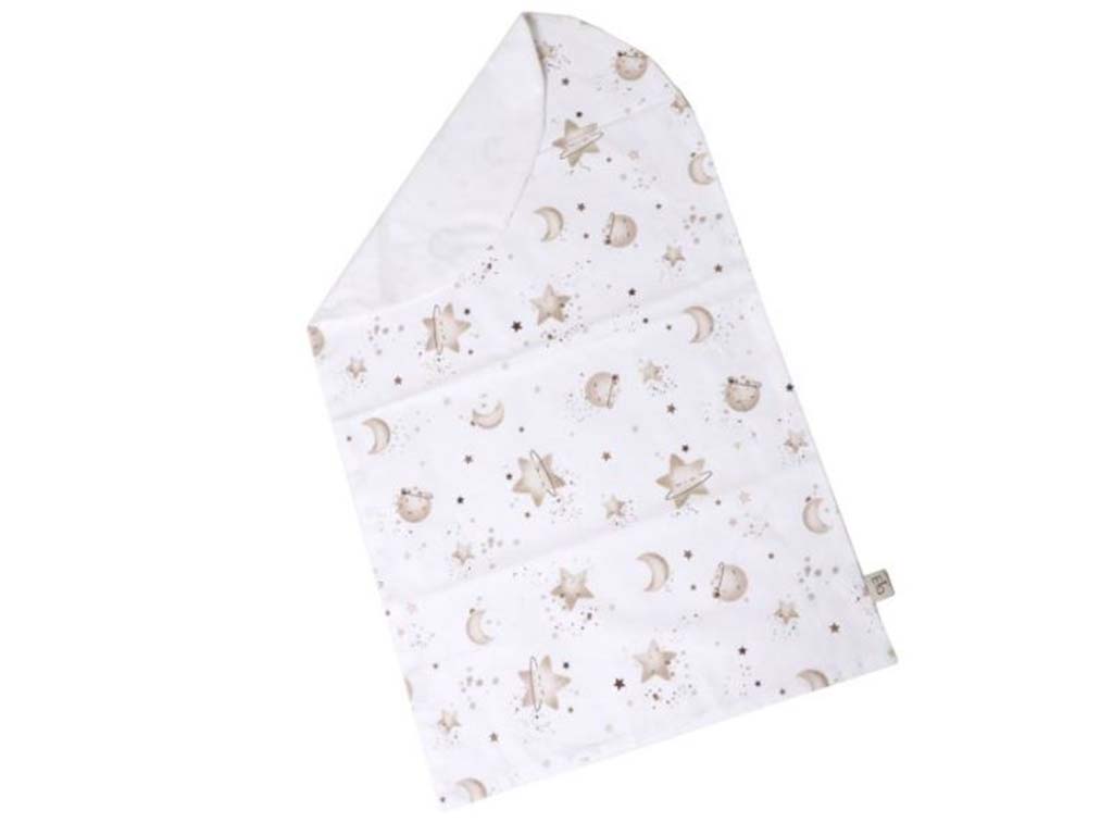 ست تشک لبه دار و آغوشگیر (قنداق سوئیسی) با بالشت و روانداز و زیرانداز تعویض طرح کهکشان الا ELA