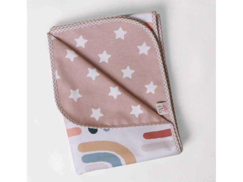 زیرانداز بازی و غذای نوزاد و کودک طرح آبرنگی الا ELA