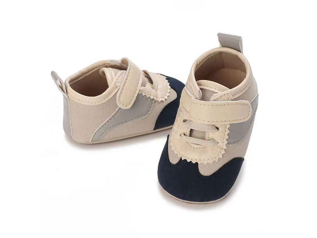 پاپوش استپ دار نوزادی رنگ کرم سرمه ای