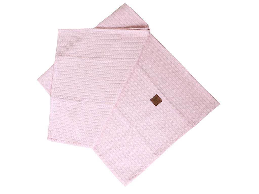 روانداز بافت صورتی روشن الا ELA