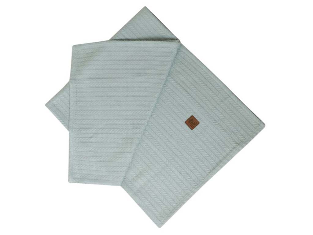 روانداز بافت سبزآبی تیره الا ELA