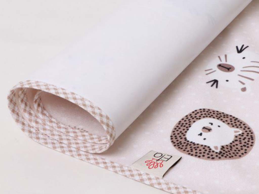 زیرانداز تعویض پوشک مخمل گربه نسکافه ای الا ELA