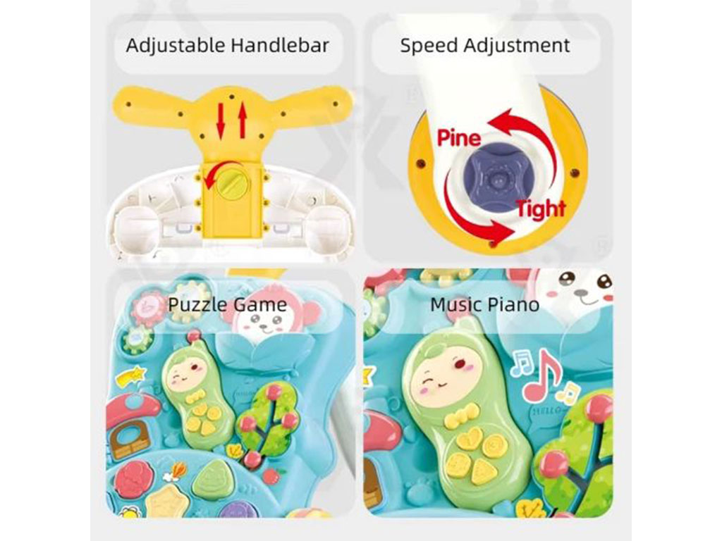 واکر موزیکال و چراغ دار طرح کلبه میمون اسباب بازی سوب بیر