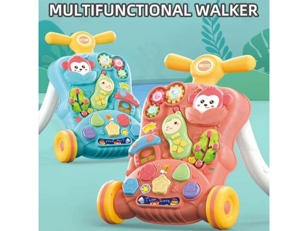 واکر موزیکال و چراغ دار طرح کلبه میمون اسباب بازی سوب بیر