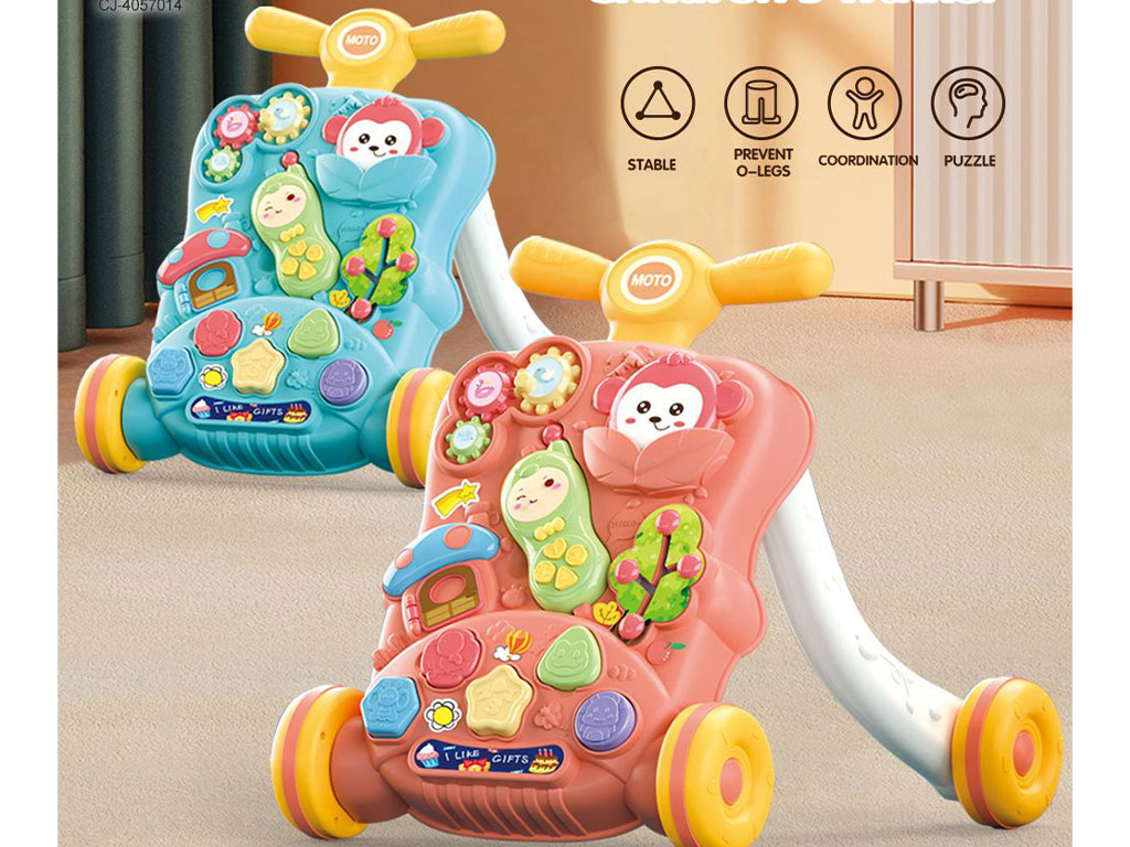 واکر موزیکال و چراغ دار طرح کلبه میمون اسباب بازی سوب بیر