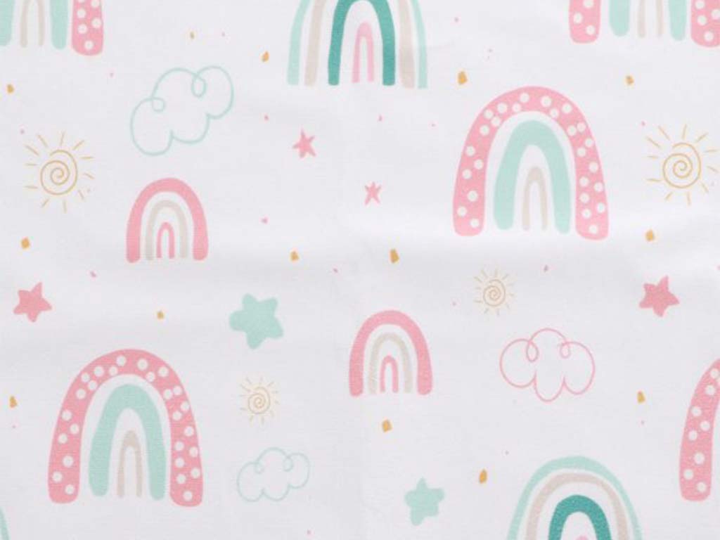 زیرانداز تعویض پوشک مخمل رنگین کمان الا ELA