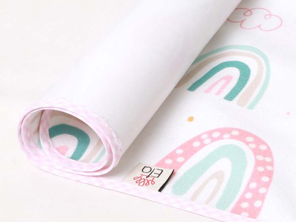 زیرانداز تعویض پوشک مخمل رنگین کمان الا ELA